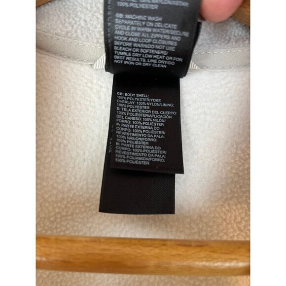 The North Face Vest Women’s S White Grey Zip-Up Fleece Jacket Gorpcore Casual - Picture 9 of 15